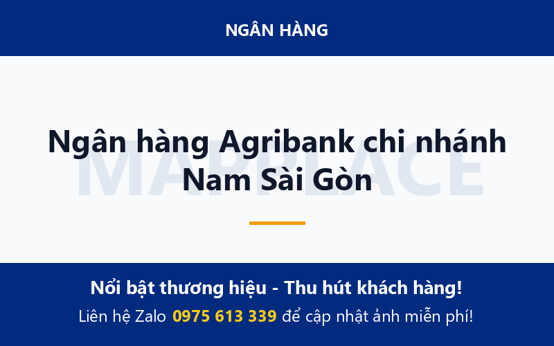 Ngân hàng Agribank chi nhánh Nam Sài Gòn