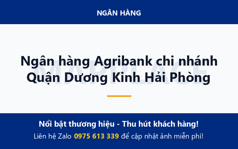 Ngân hàng Agribank chi nhánh Quận Dương Kinh Hải Phòng