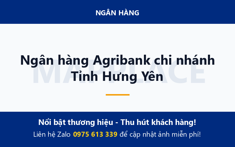 Ngân hàng Agribank chi nhánh Tỉnh Hưng Yên