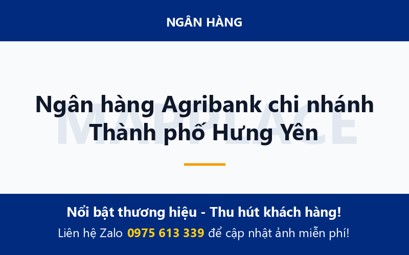 Ngân hàng Agribank chi nhánh Thành phố Hưng Yên