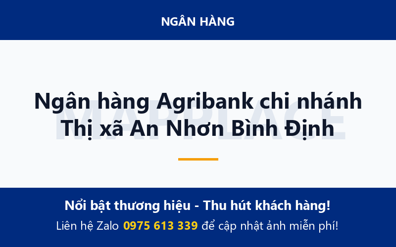Ngân hàng Agribank chi nhánh Thị xã An Nhơn Bình Định
