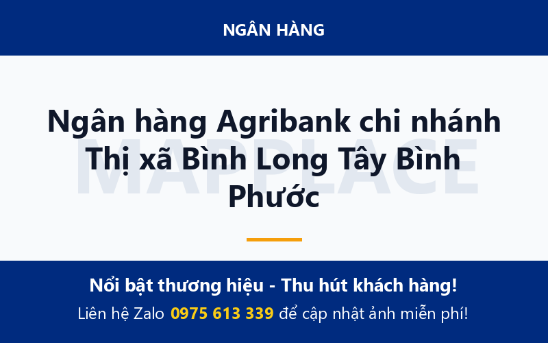 Ngân hàng Agribank chi nhánh Thị xã Bình Long Tây Bình Phước
