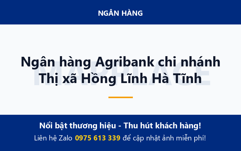 Ngân hàng Agribank chi nhánh Thị xã Hồng Lĩnh Hà Tĩnh
