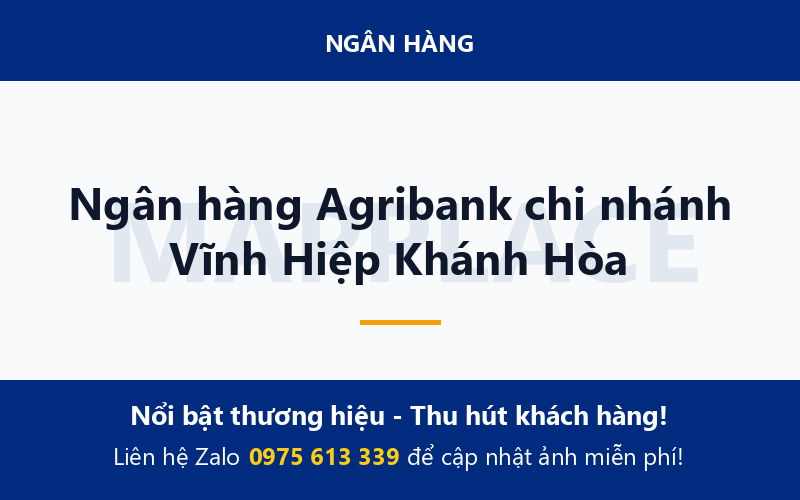 Ngân hàng Agribank chi nhánh Vĩnh Hiệp Khánh Hòa
