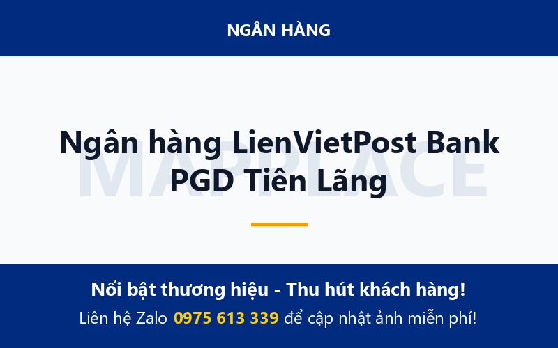 Ngân hàng LienVietPost Bank PGD Tiên Lãng