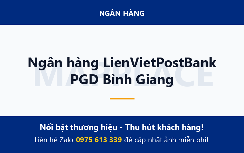 Ngân hàng LienVietPostBank PGD Bình Giang