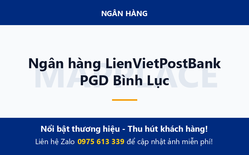 Ngân hàng LienVietPostBank PGD Bình Lục