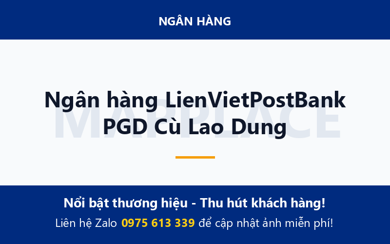Ngân hàng LienVietPostBank PGD Cù Lao Dung