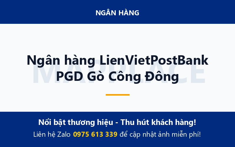 Ngân hàng LienVietPostBank PGD Gò Công Đông