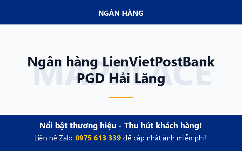 Ngân hàng LienVietPostBank PGD Hải Lăng