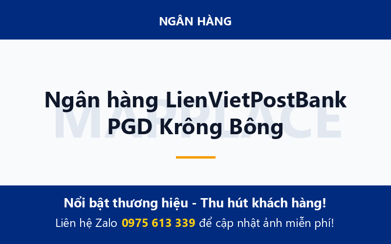 Ngân hàng LienVietPostBank PGD Krông Bông