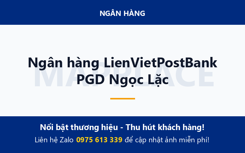 Ngân hàng LienVietPostBank PGD Ngọc Lặc