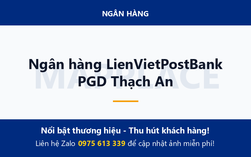 Ngân hàng LienVietPostBank PGD Thạch An