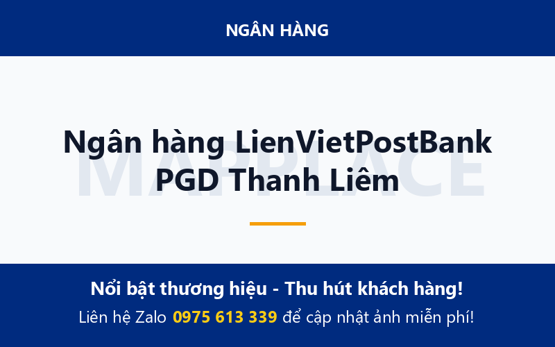 Ngân hàng LienVietPostBank PGD Thanh Liêm
