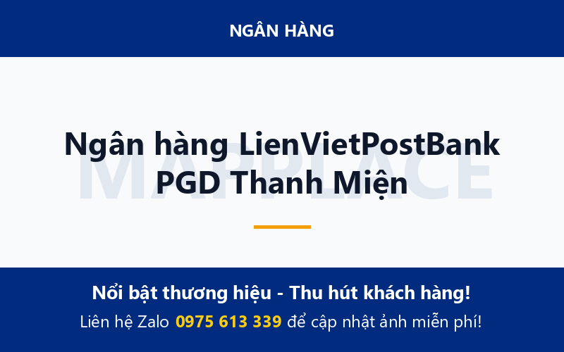 Ngân hàng LienVietPostBank PGD Thanh Miện