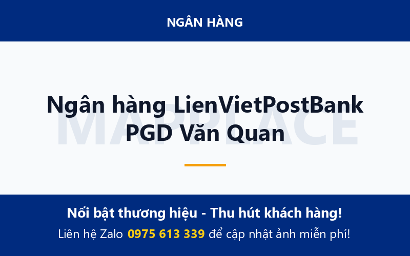Ngân hàng LienVietPostBank PGD Văn Quan