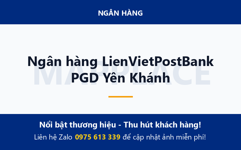 Ngân hàng LienVietPostBank PGD Yên Khánh