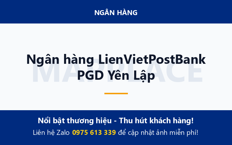 Ngân hàng LienVietPostBank PGD Yên Lập