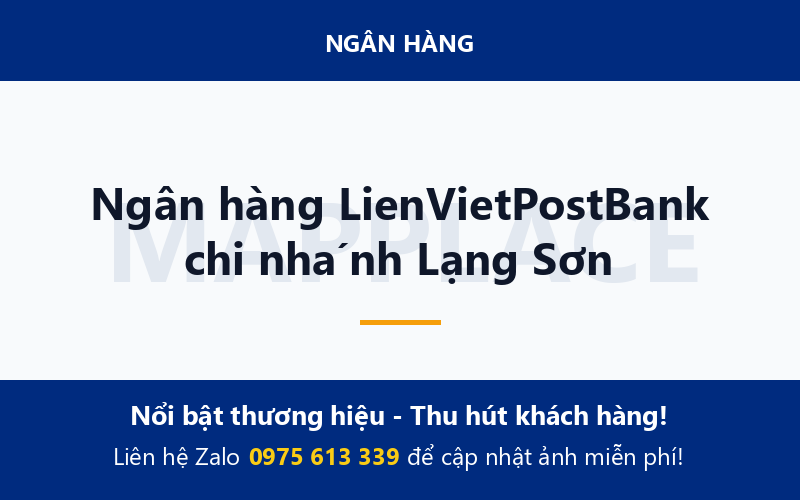 Ngân hàng LienVietPostBank chi nhánh Lạng Sơn