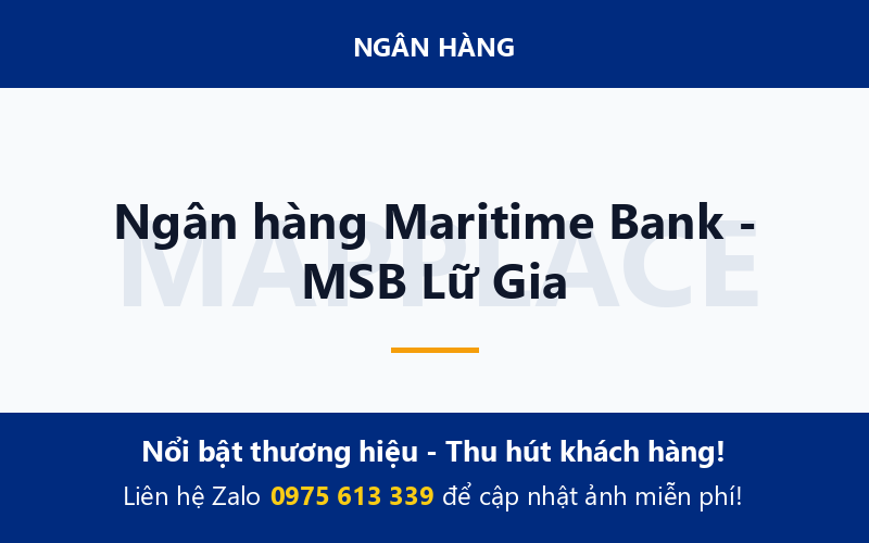 Ngân hàng Maritime Bank - MSB Lữ Gia