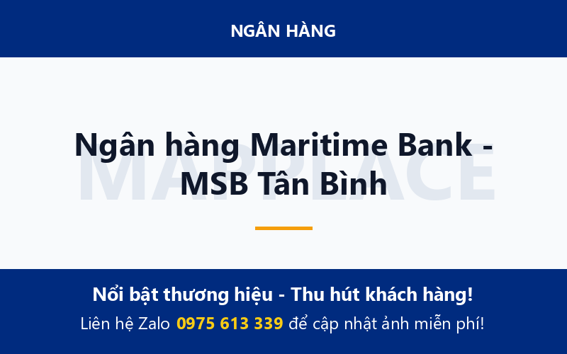 Ngân hàng Maritime Bank - MSB Tân Bình