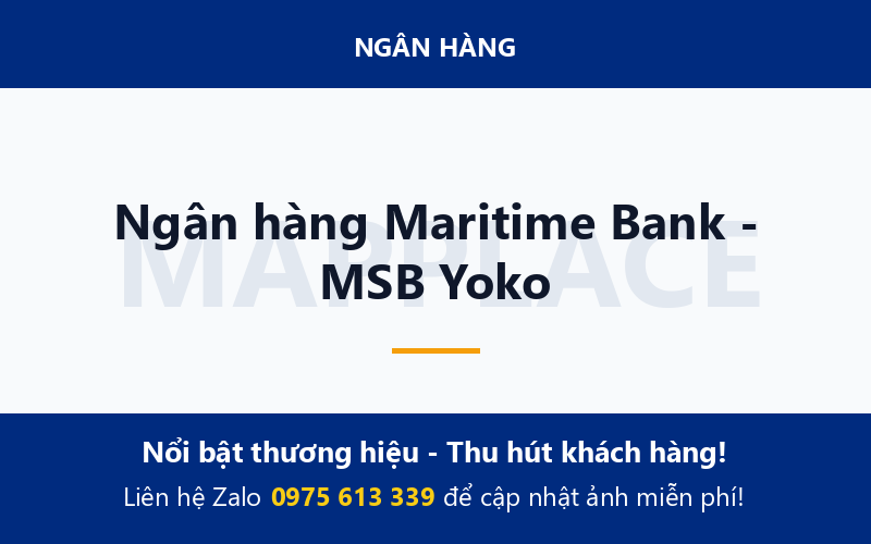 Ngân hàng Maritime Bank - MSB Yoko