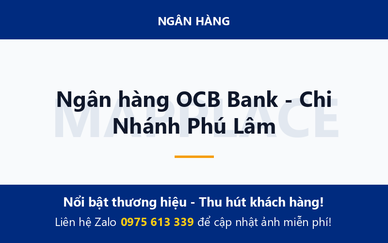 Ngân hàng OCB Bank - Chi Nhánh Phú Lâm