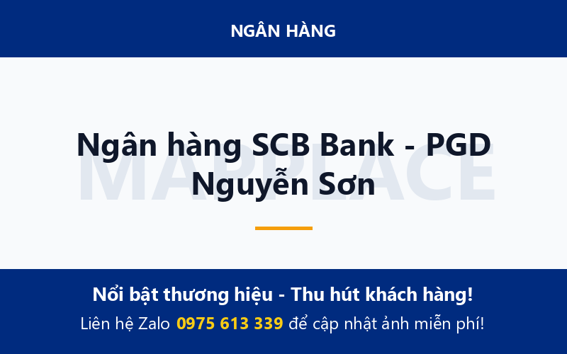 Ngân hàng SCB Bank - PGD Nguyễn Sơn