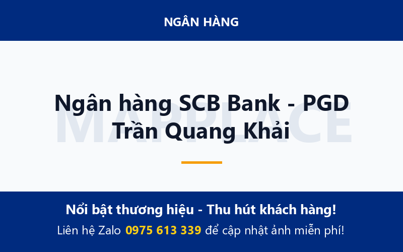 Ngân hàng SCB Bank - PGD Trần Quang Khải