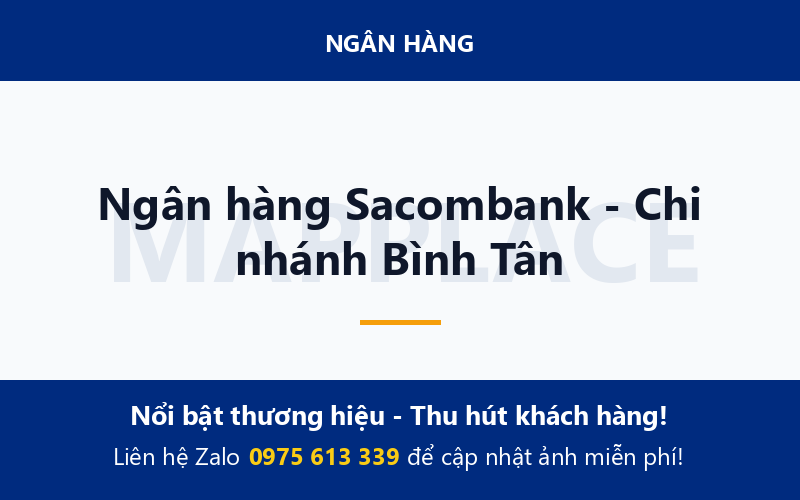 Ngân hàng Sacombank - Chi nhánh Bình Tân