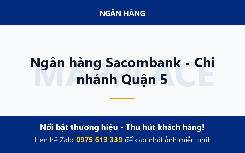 Ngân hàng Sacombank - Chi nhánh Quận 5