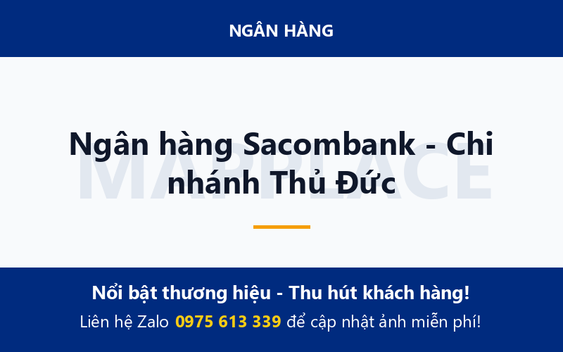 Ngân hàng Sacombank - Chi nhánh Thủ Đức