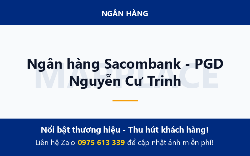 Ngân hàng Sacombank - PGD Nguyễn Cư Trinh