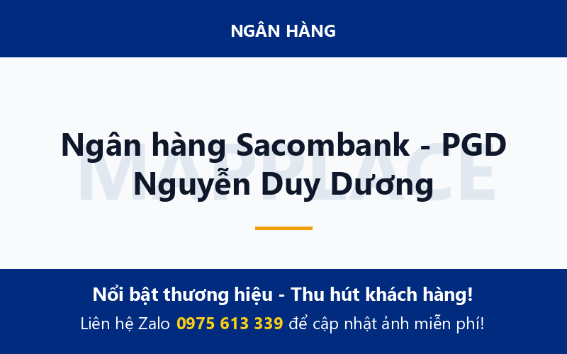 Ngân hàng Sacombank - PGD Nguyễn Duy Dương