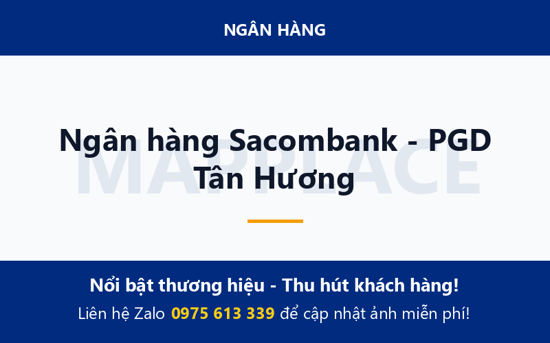 Ngân hàng Sacombank - PGD Tân Hương