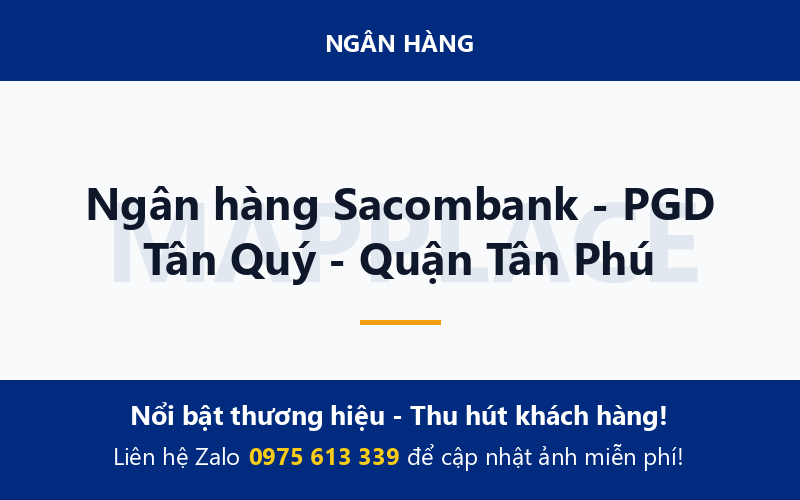 Ngân hàng Sacombank - PGD Tân Quý - Quận Tân Phú