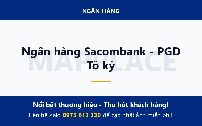 Ngân hàng Sacombank - PGD Tô ký