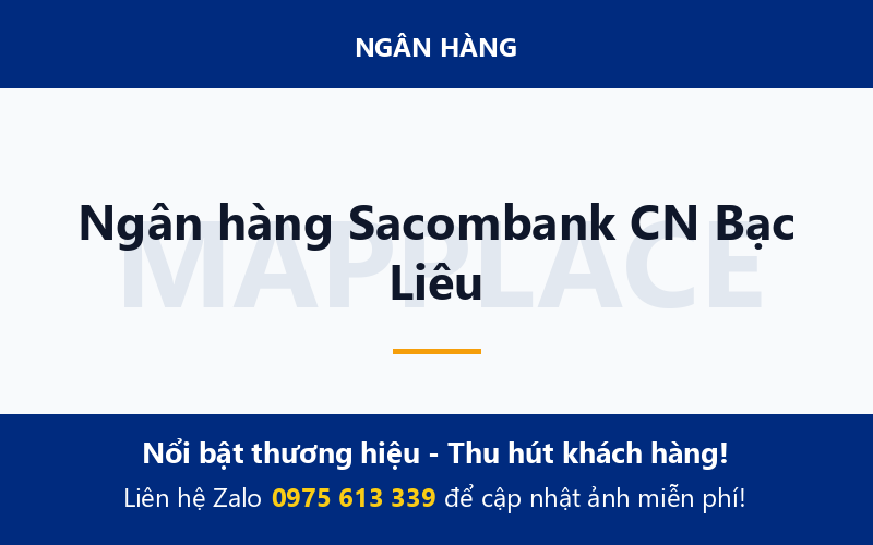 Ngân hàng Sacombank CN Bạc Liêu