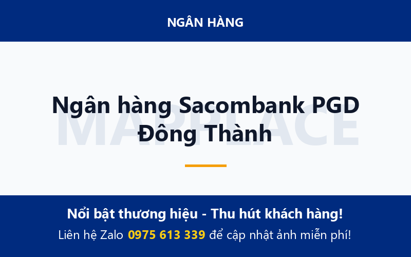 Ngân hàng Sacombank PGD Đông Thành