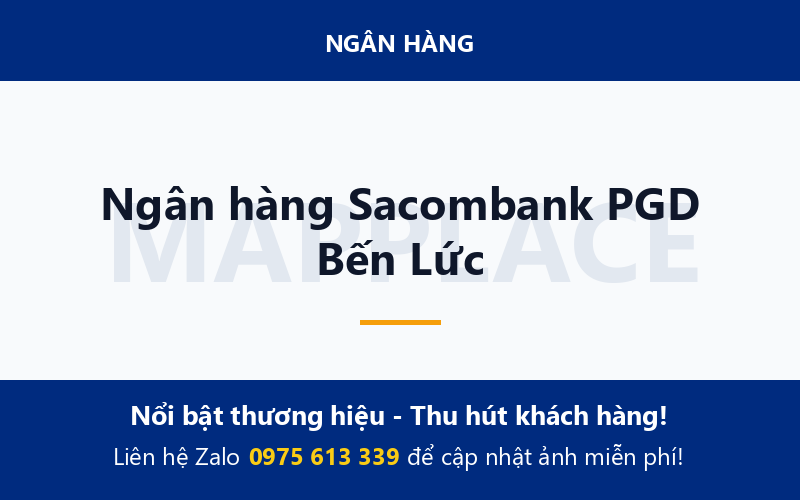 Ngân hàng Sacombank PGD Bến Lức