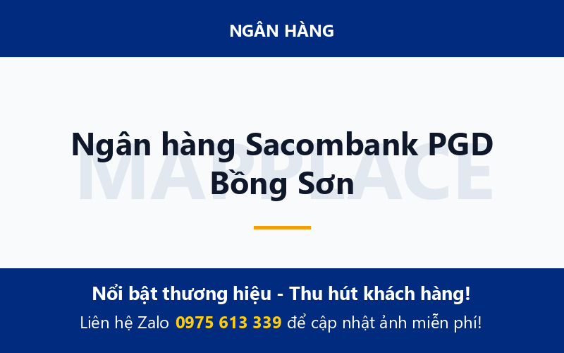 Ngân hàng Sacombank PGD Bồng Sơn