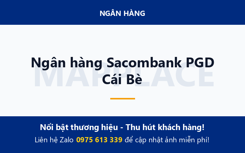 Ngân hàng Sacombank PGD Cái Bè
