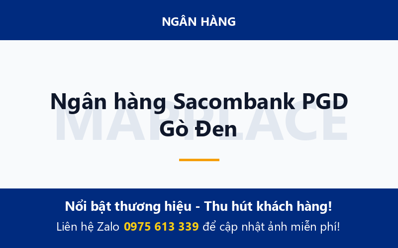 Ngân hàng Sacombank PGD Gò Đen