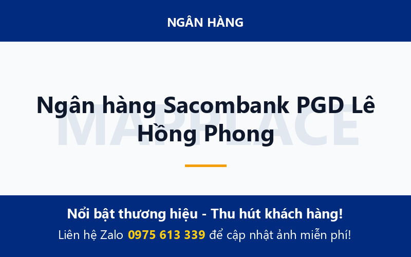 Ngân hàng Sacombank PGD Lê Hồng Phong