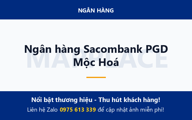 Ngân hàng Sacombank PGD Mộc Hoá