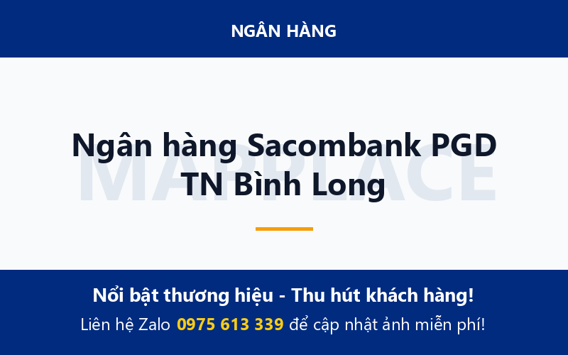 Ngân hàng Sacombank PGD TN Bình Long