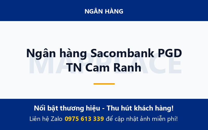 Ngân hàng Sacombank PGD TN Cam Ranh
