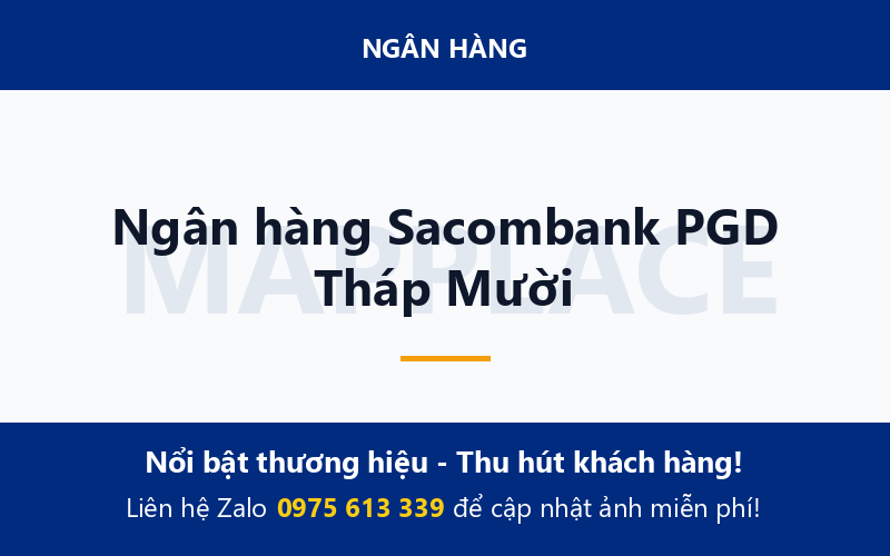 Ngân hàng Sacombank PGD Tháp Mười