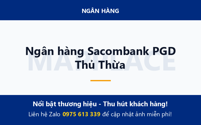 Ngân hàng Sacombank PGD Thủ Thừa
