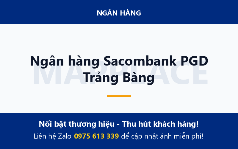 Ngân hàng Sacombank PGD Trảng Bàng